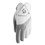 TaylorMade Golf 2019 KALEA WOMEN\'S GOLF GLOVE, WHITE/GRAY, WORN ON LEFT HAND, MEDIUM
