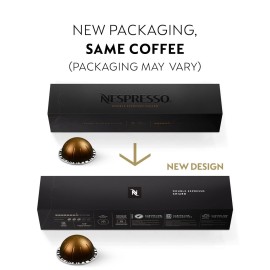Nespresso Capsules Vertuo, Double Espresso Chiaro, Medium Roast Espresso Coffee, 30-Count Coffee Pods, Brews 2.7oz. Nespresso Capsules Vertuo, Double Espresso Chiaro, Medium Roast Espresso Coffee, 30-Count Coffee Pods, Brews 2.7oz.