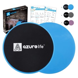 A AZURELIFE Exercise Core Sliders, Dual Sided Exercise Gliding Discs Use on Carpet or Hardwood Floors, Light and Portable, Perfect for Abdominal&Core Workouts A AZURELIFE Exercise Core Sliders, Dual Sided Exercise Gliding Discs Use on Carpet or Hardwood Floors, Light and Portable, Perfect for Abdominal&Core Workouts