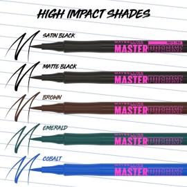 Maybelline Eyestudio Master Precise All Day Waterproof Liquid Eyeliner Makeup, Black, 2 Count (Packaging May Vary) Maybelline Eyestudio Master Precise All Day Waterproof Liquid Eyeliner Makeup, Black, 2 Count (Packaging May Vary)