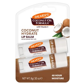 Palmer\'s Coconut Oil Formula Lip Balm Duo, All-Day Moisturization, Hydrates Dry, Cracked Lips (Pack of 2)