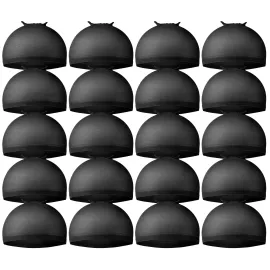 Teenitor Wig Cap,Black Wig Cap 20 Pieces Wig Caps, Black Stocking Caps, Stretchy Nylon Wig Stocking Caps for Women