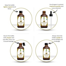 SVA Pumpkin Seed Oil Organic - 4 Fl Oz - 100% Natural Cold Pressed Organic Pumpkin oil - for Face, Skin Care, Hair Care, Scalp Massage & Body Massage - Carrier Oil with Dropper SVA Pumpkin Seed Oil Organic - 4 Fl Oz - 100% Natural Cold Pressed Organic Pumpkin oil - for Face, Skin Care, Hair Care, Scalp Massage & Body Massage - Carrier Oil with Dropper