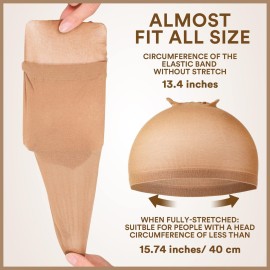 Teenitor Wig Cap, 20pcs Stocking Caps for Wigs, Tan Wig Cap for Women, Stretchy Nylon WigCap Beige Teenitor Wig Cap, 20pcs Stocking Caps for Wigs, Tan Wig Cap for Women, Stretchy Nylon WigCap Beige