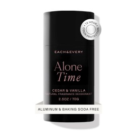 Each & Every Aluminum Free Deodorant for Men & Women, Cedar & Vanilla - All Natural Deodorant for Sensitive Skin, EWG Verified - Clean, Baking Soda Free, Plant-Based Fragrance - 2.5oz