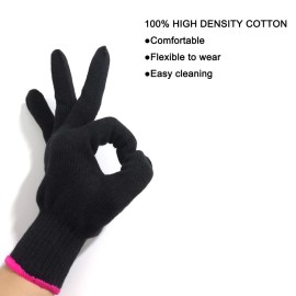 Lessmon Professional Heat Resistant Glove for Hair Styling Heat Blocking for Curling, Flat Iron and Curling Wand Suitable for Left and Right Hands, 1 Piece, Pink Edge Lessmon Professional Heat Resistant Glove for Hair Styling Heat Blocking for Curling, Flat Iron and Curling Wand Suitable for Left and Right Hands, 1 Piece, Pink Edge