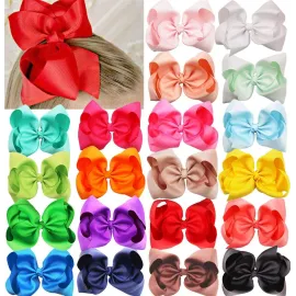 DeD 20 Pcs 8 Hair Bows Clips Boutique Grosgrain Ribbon Big Large Bows Alligator Hair Accessories For Baby Girls Teens Kids DeD 20 Pcs 8 Hair Bows Clips Boutique Grosgrain Ribbon Big Large Bows Alligator Hair Accessories For Baby Girls Teens Kids