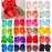 DeD 20 Pcs 8 Hair Bows Clips Boutique Grosgrain Ribbon Big Large Bows Alligator Hair Accessories For Baby Girls Teens Kids