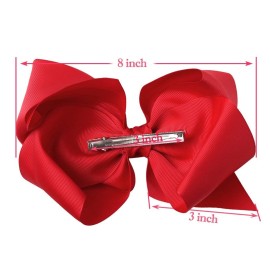 DeD 20 Pcs 8 Hair Bows Clips Boutique Grosgrain Ribbon Big Large Bows Alligator Hair Accessories For Baby Girls Teens Kids DeD 20 Pcs 8 Hair Bows Clips Boutique Grosgrain Ribbon Big Large Bows Alligator Hair Accessories For Baby Girls Teens Kids