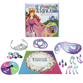 Pretty, Pretty, Princess with 1990\'s Artwork by Winning Moves Games USA, a Delightful Jewelry Dress-Up Game for 2-4 Players, Ages 5 and Up (1222)
