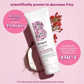 Briogeo Farewell Frizz Blow Dry Perfection & Heat Protectant Crme, Anti Frizz Hair Cream with Argan Oil for Styling, Silicone-free, Heat Protectant, Smooths Hair, Vegan, Cruelty-Free, 4 fl oz