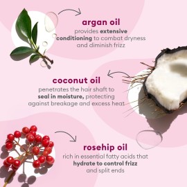 Briogeo Farewell Frizz Blow Dry Perfection & Heat Protectant Crme, Anti Frizz Hair Cream with Argan Oil for Styling, Silicone-free, Heat Protectant, Smooths Hair, Vegan, Cruelty-Free, 4 fl oz