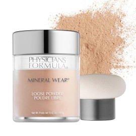 Physicians Formula Mineral Wear Talc-Free Loose Powder Creamy Natural, Dermatologist Tested, Clinically Tested Physicians Formula Mineral Wear Talc-Free Loose Powder Creamy Natural, Dermatologist Tested, Clinically Tested