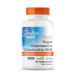 Doctor\'s Best Vegan Glucosamine Chondroitin MSM, Joint Health, Hair, Skin & Nails, Capsule,120 count