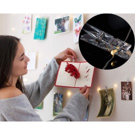 17Ft 50 LED Fairy String Lights with Clear Clips - Perfect for Dorm, Bedroom, Wedding Decor 17Ft 50 LED Fairy String Lights with Clear Clips - Perfect for Dorm, Bedroom, Wedding Decor