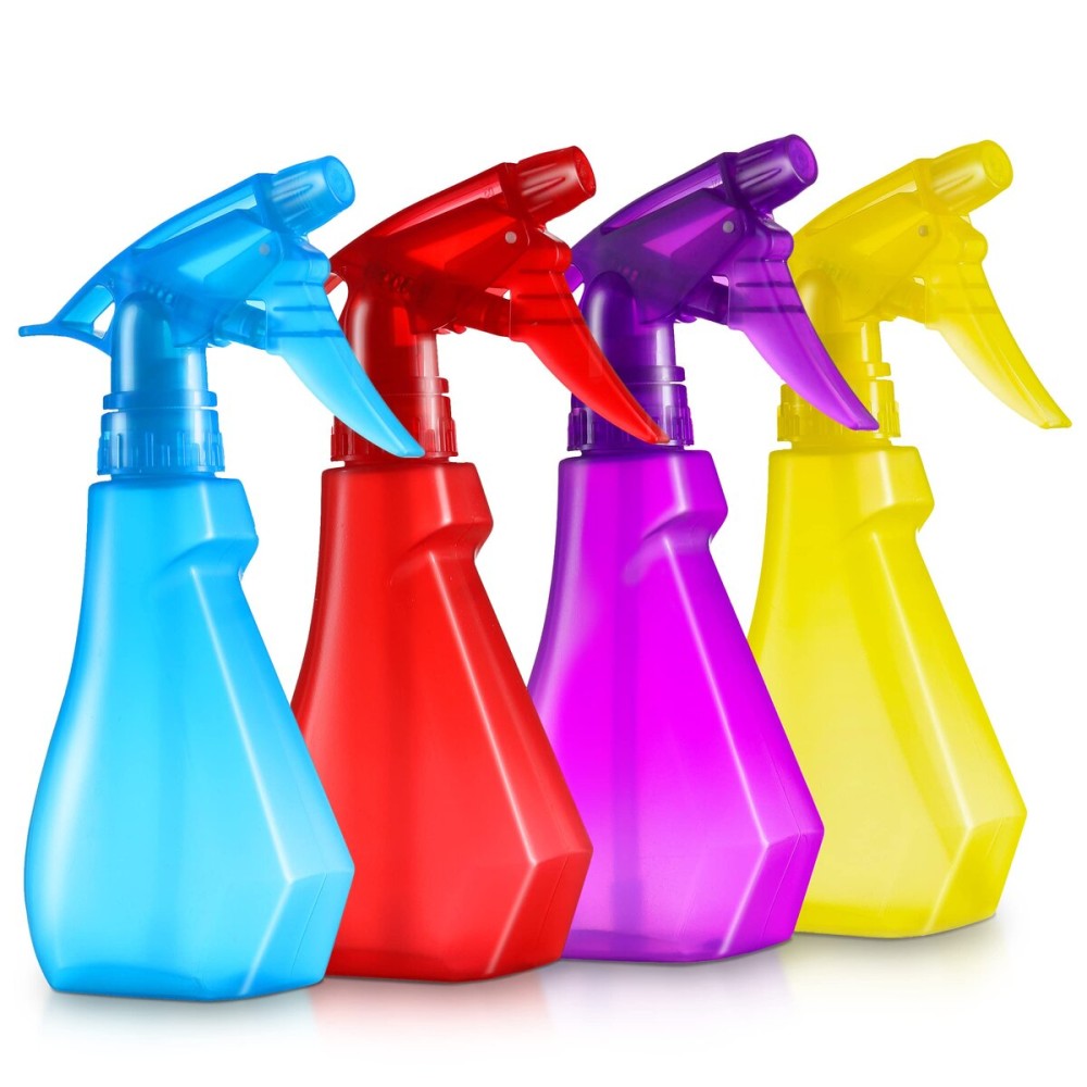 DilaBee Spray Bottles (4-Pack - 8 Oz) Water Spray Bottle for Hair, Plants, Cleaning Solutions, Cooking, BBQ, Squirt Bottle for Cats, Empty Spray Bottles - BPA-Free - Multicolor DilaBee Spray Bottles (4-Pack - 8 Oz) Water Spray Bottle for Hair, Plants, Cleaning Solutions, Cooking, BBQ, Squirt Bottle for Cats, Empty Spray Bottles - BPA-Free - Multicolor