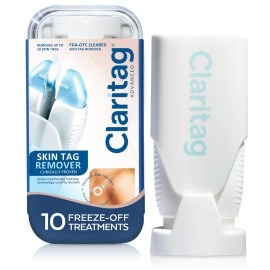 Claritag Advanced Skin Tag Remover - FDA-Cleared Device - Only for Skin Tag Removal - Works in 7-14 Days - Up To 10 Treatment Cycles - Cryogenic Freeze-Off Kit