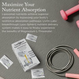 LivOn Laboratories Lypo-Spheric Magnesium L-Threonate - 30 Packets - 77mg Per Packet - Liposome Encapsulated for Maximum Bioavailability - Professionally Formulated - 100% Non-GMO LivOn Laboratories Lypo-Spheric Magnesium L-Threonate - 30 Packets - 77mg Per Packet - Liposome Encapsulated for Maximum Bioavailability - Professionally Formulated - 100% Non-GMO