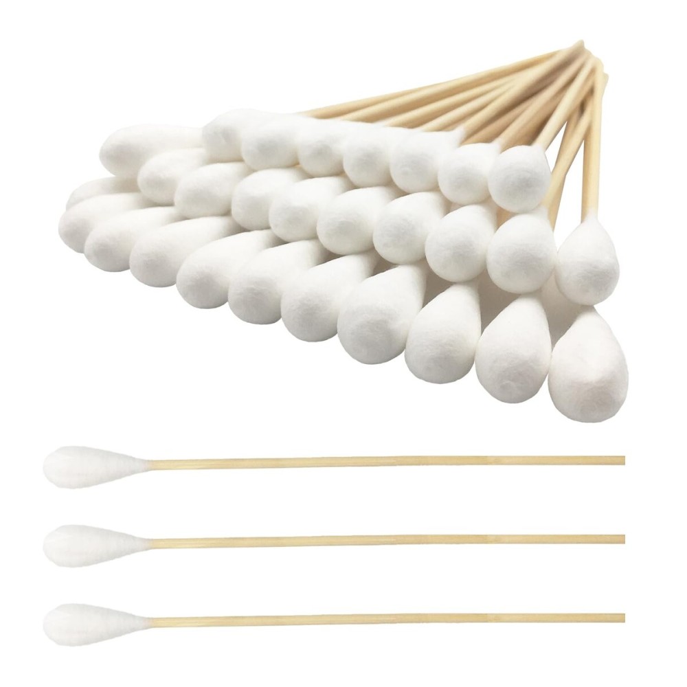 6 Inch Long Cotton Swabs (Large Size) 100pcs for Pets, Gun Cleaning or Makeup 6 Inch Long Cotton Swabs (Large Size) 100pcs for Pets, Gun Cleaning or Makeup