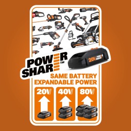 WORX WG261 20V PowerShare 22 Cordless Hedge Trimmer (Battery & Charger Included) WORX WG261 20V PowerShare 22 Cordless Hedge Trimmer (Battery & Charger Included)