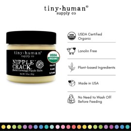 Organic Nipple Cream, Nipple Crack Lanolin Free Nipple Butter, Balm for Breastfeeding Mother, No Need to Wash Off, Safe for Baby and Mama
