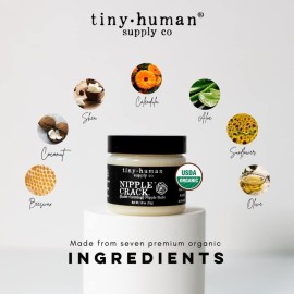 Organic Nipple Cream, Nipple Crack Lanolin Free Nipple Butter, Balm for Breastfeeding Mother, No Need to Wash Off, Safe for Baby and Mama