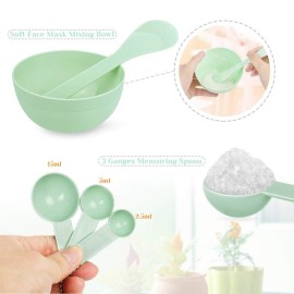 Face Mask Mixing Bowl Set, Anezus 11 Pcs DIY Facemask Mixing Tool Kit with Facial Mask Bowl Stick Spatula Silicone Brush Spray Bottle Puff Soaking Bottle Gauges