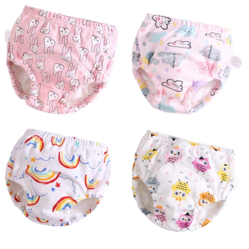 Toddler Potty Training Pants 4 Pack,Cotton Training Underwear Size 2T,3T,4T,Waterproof Underwear for Kids Pink 3T Toddler Potty Training Pants 4 Pack,Cotton Training Underwear Size 2T,3T,4T,Waterproof Underwear for Kids Pink 3T