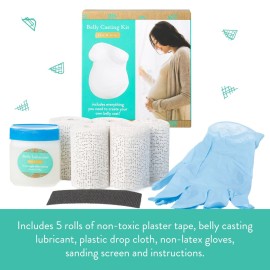 Kate & Milo Belly Casting Kit, Pregnancy Keepsake Making Kit, Easy DIY Plaster Cast Baby Bump Keepsake, Perfect For Expecting Moms and Ideal Nursery Decor Kate & Milo Belly Casting Kit, Pregnancy Keepsake Making Kit, Easy DIY Plaster Cast Baby Bump Keepsake, Perfect For Expecting Moms and Ideal Nursery Decor