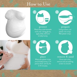 Kate & Milo Belly Casting Kit, Pregnancy Keepsake Making Kit, Easy DIY Plaster Cast Baby Bump Keepsake, Perfect For Expecting Moms and Ideal Nursery Decor Kate & Milo Belly Casting Kit, Pregnancy Keepsake Making Kit, Easy DIY Plaster Cast Baby Bump Keepsake, Perfect For Expecting Moms and Ideal Nursery Decor