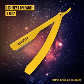 Professional Straight Razor - Ultra Exposed Straight Razor Kit with 10 Gravity Premium Blades, 2mm Exposed (The OG)