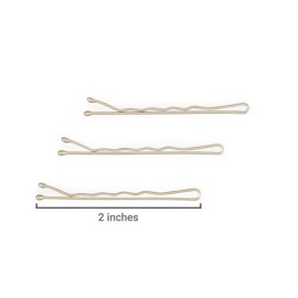 Heliums Bobby Pins - Light Ash Blonde - 2 Inch Wavy Hair Pins, Matte Metallic Color Blends with Light Ash Blonde Hair, 48 Count Heliums Bobby Pins - Light Ash Blonde - 2 Inch Wavy Hair Pins, Matte Metallic Color Blends with Light Ash Blonde Hair, 48 Count