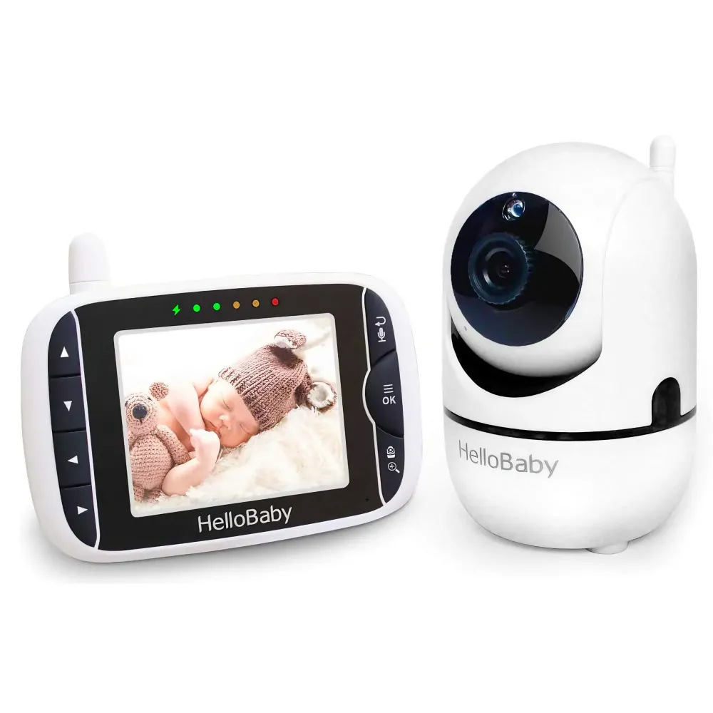 HelloBaby Baby Monitor with Remote Pan-Tilt-Zoom Camera and 3.2\'\' LCD Screen, Infrared Night Vision (Black) HelloBaby Baby Monitor with Remote Pan-Tilt-Zoom Camera and 3.2\'\' LCD Screen, Infrared Night Vision (Black)