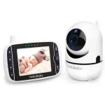 HelloBaby Baby Monitor with Remote Pan-Tilt-Zoom Camera and 3.2\'\' LCD Screen, Infrared Night Vision (Black)