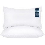 Utopia Bedding Throw Pillows (Pack of 2, White), 12 x 20 Inches Indoor Decorative Pillow Insert for Sofa, Bed and Couch