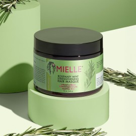 Mielle Organics Rosemary Mint Strengthening Hair Masque, Essential Oil & Biotin Deep Treatment, Miracle Repair for Dry, Damaged, & Frizzy Hair, 12 Ounces Mielle Organics Rosemary Mint Strengthening Hair Masque, Essential Oil & Biotin Deep Treatment, Miracle Repair for Dry, Damaged, & Frizzy Hair, 12 Ounces