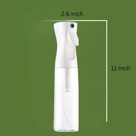 BeautifyBeauties Spray Bottle For Hair - Continuous Mister Spray Bottle for Hairstyling, Cleaning, Plants, Pets, Barbers, Salons, Essential Oil Scents (Clear, 18.6oz/500ml) 11 H x 2.6 L