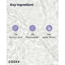 COSRX 7% Glycolic Acid Whitehead Removing Power Liquid, 3.38 fl.oz, AHA Exfoliant, Exfoliating Toner for Face & Body, Pore Minimizer, Korean Skin Care COSRX 7% Glycolic Acid Whitehead Removing Power Liquid, 3.38 fl.oz, AHA Exfoliant, Exfoliating Toner for Face & Body, Pore Minimizer, Korean Skin Care