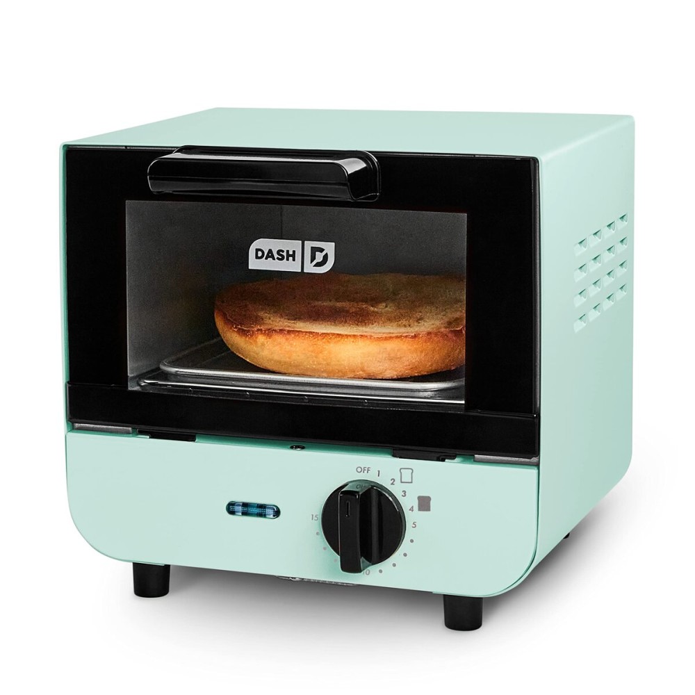 DASH Mini Toaster Oven Cooker for Bread, Bagels, Cookies, Pizza, Paninis & More with Baking Tray, Rack, Auto Shut Off Feature - Aqua DASH Mini Toaster Oven Cooker for Bread, Bagels, Cookies, Pizza, Paninis & More with Baking Tray, Rack, Auto Shut Off Feature - Aqua