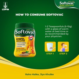 Softovac Bowel Regulator 250g - 100% Natural Actives: High Fiber Formula enriched with Sonamukhi, Harad, Mulethi, Saunf etc.
