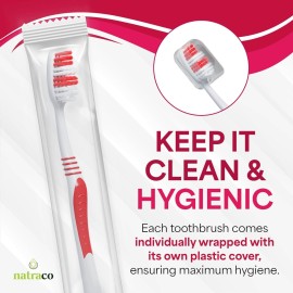 natraco Bulk Toothbrush Pack with Covers | Premium Quality Individually Wrapped Colorful Tooth Brushes | Medium Soft Bristles for Travel, Donations, Hotels (100) natraco Bulk Toothbrush Pack with Covers | Premium Quality Individually Wrapped Colorful Tooth Brushes | Medium Soft Bristles for Travel, Donations, Hotels (100)