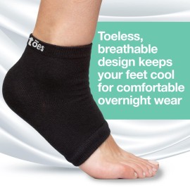 ZenToes Moisturizing Socks for Cracked Heel Treatment - Vitamin E, Olive Oil and Jojoba Oil Infused Heel Socks to Soften and Hydrate (Cotton Black, Regular) ZenToes Moisturizing Socks for Cracked Heel Treatment - Vitamin E, Olive Oil and Jojoba Oil Infused Heel Socks to Soften and Hydrate (Cotton Black, Regular)