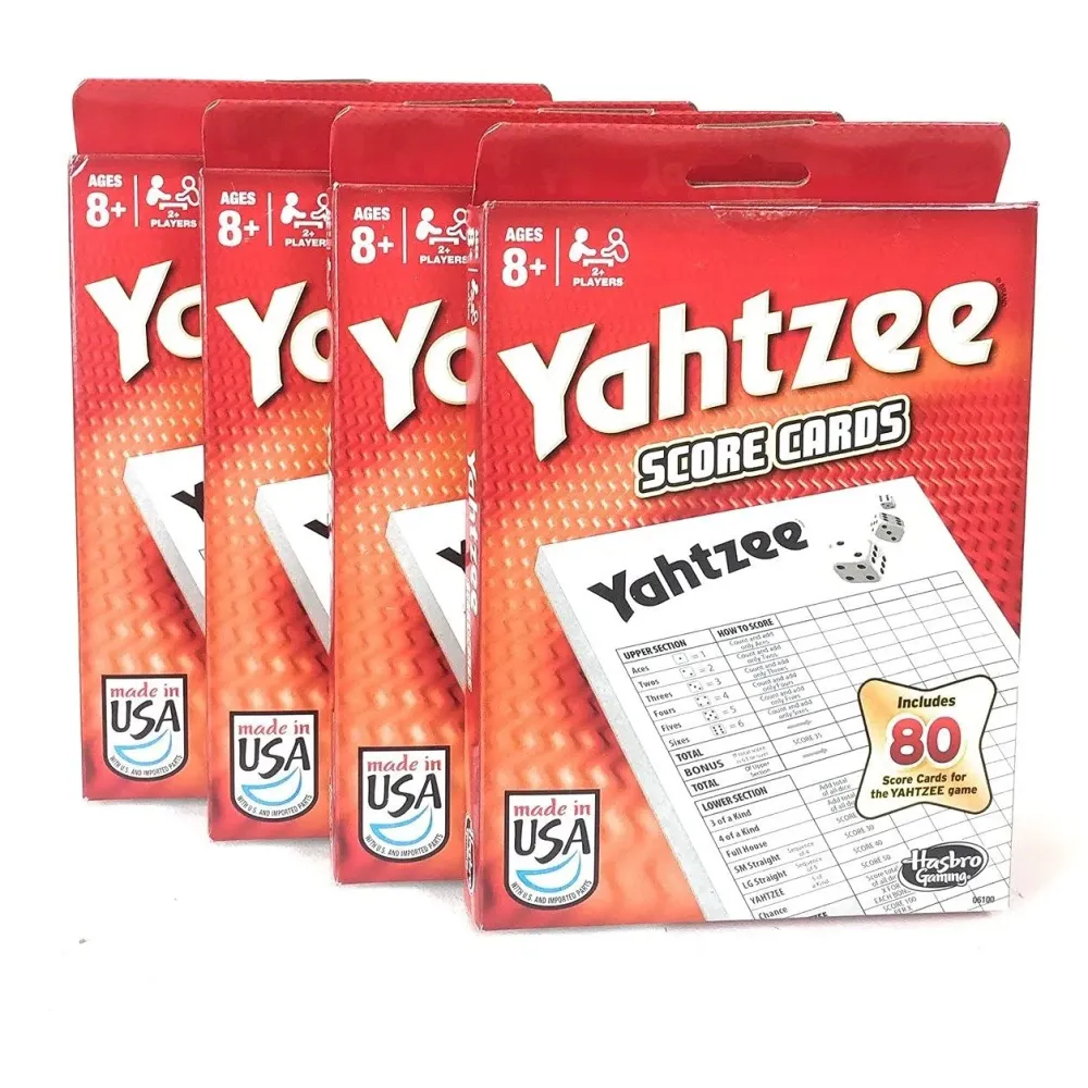 80-Sheet Yahtzee Score Cards - 4 Pack 80-Sheet Yahtzee Score Cards - 4 Pack
