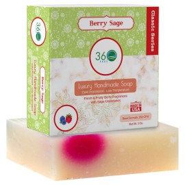 360Feel Berry Sage Soap - Made in USA - Castile Ha..