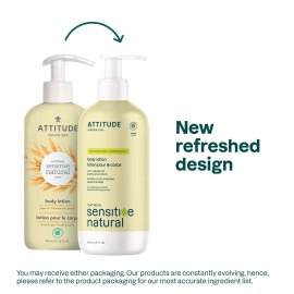 ATTITUDE Body Lotion for Sensitive Skin with Oat, EWG Verified, Dermatologically Tested, Vegan, Argan Oil, 16 Fl Oz ATTITUDE Body Lotion for Sensitive Skin with Oat, EWG Verified, Dermatologically Tested, Vegan, Argan Oil, 16 Fl Oz
