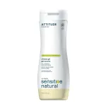 ATTITUDE Body Wash for Sensitive Skin with Oat and Argan Oil, EWG Verified, Dermatologically Tested, Vegan, 16 Fl Oz