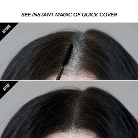 RED by KISS Quick Cover Root Touch Up Rescue (Black), Mascara Natural Water-Resistant Temporary Gray Concealer Cover Up Brush for Hair Mustache & Beard, Formulated with Jojoba Oil RED by KISS Quick Cover Root Touch Up Rescue (Black), Mascara Natural Water-Resistant Temporary Gray Concealer Cover Up Brush for Hair Mustache & Beard, Formulated with Jojoba Oil