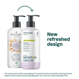 ATTITUDE Hand Soap for Sensitive Skin with Oat and Chamomile, EWG Verified, Dermatologically Tested, Vegan, 16 Fl Oz ATTITUDE Hand Soap for Sensitive Skin with Oat and Chamomile, EWG Verified, Dermatologically Tested, Vegan, 16 Fl Oz