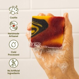 360 Feel Assorted Bar Soap Set - Made in the USA - Castile Handmade All Natural Cold Processed - Includes 4 Assorted Scents - Earthy, Floral, Fruity, & Sweet Fragrances - (5oz, 4-Pack) 360 Feel Assorted Bar Soap Set - Made in the USA - Castile Handmade All Natural Cold Processed - Includes 4 Assorted Scents - Earthy, Floral, Fruity, & Sweet Fragrances - (5oz, 4-Pack)