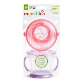 Munchkin Snack Catcher Toddler Snack Cups, No Spill, 2 Pack, Pink/Purple Munchkin Snack Catcher Toddler Snack Cups, No Spill, 2 Pack, Pink/Purple